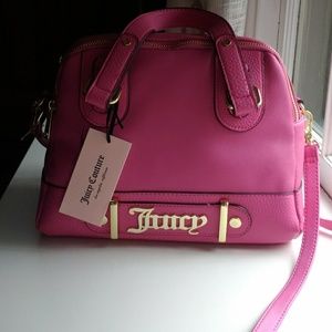 (NEW) JUICY COUTURE Flamingo Pink + Gold Purse